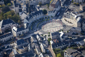 photo aérienne du rond point du haut de la tranchee